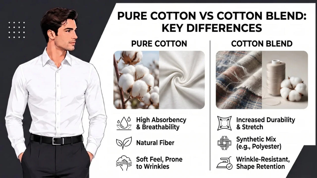 Pure cotton vs Cotton blend shirts comparison
