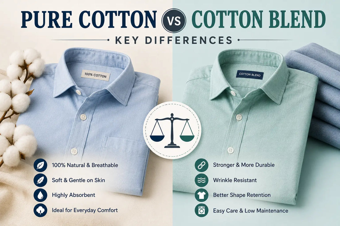 Pure cotton vs Cotton blend shirts comparison