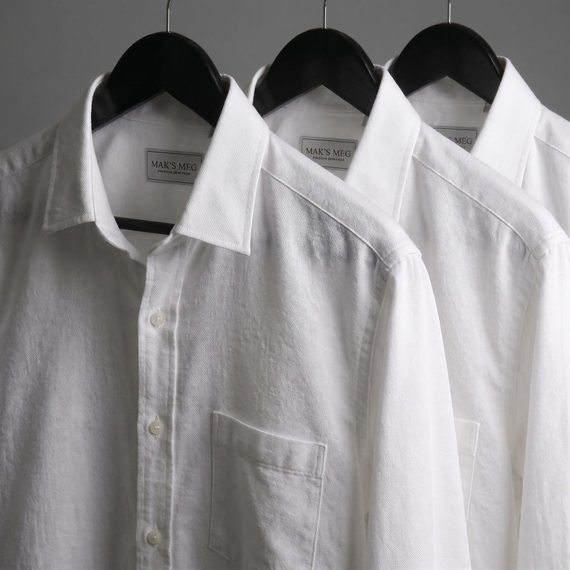 White Oxford Weave Shirts