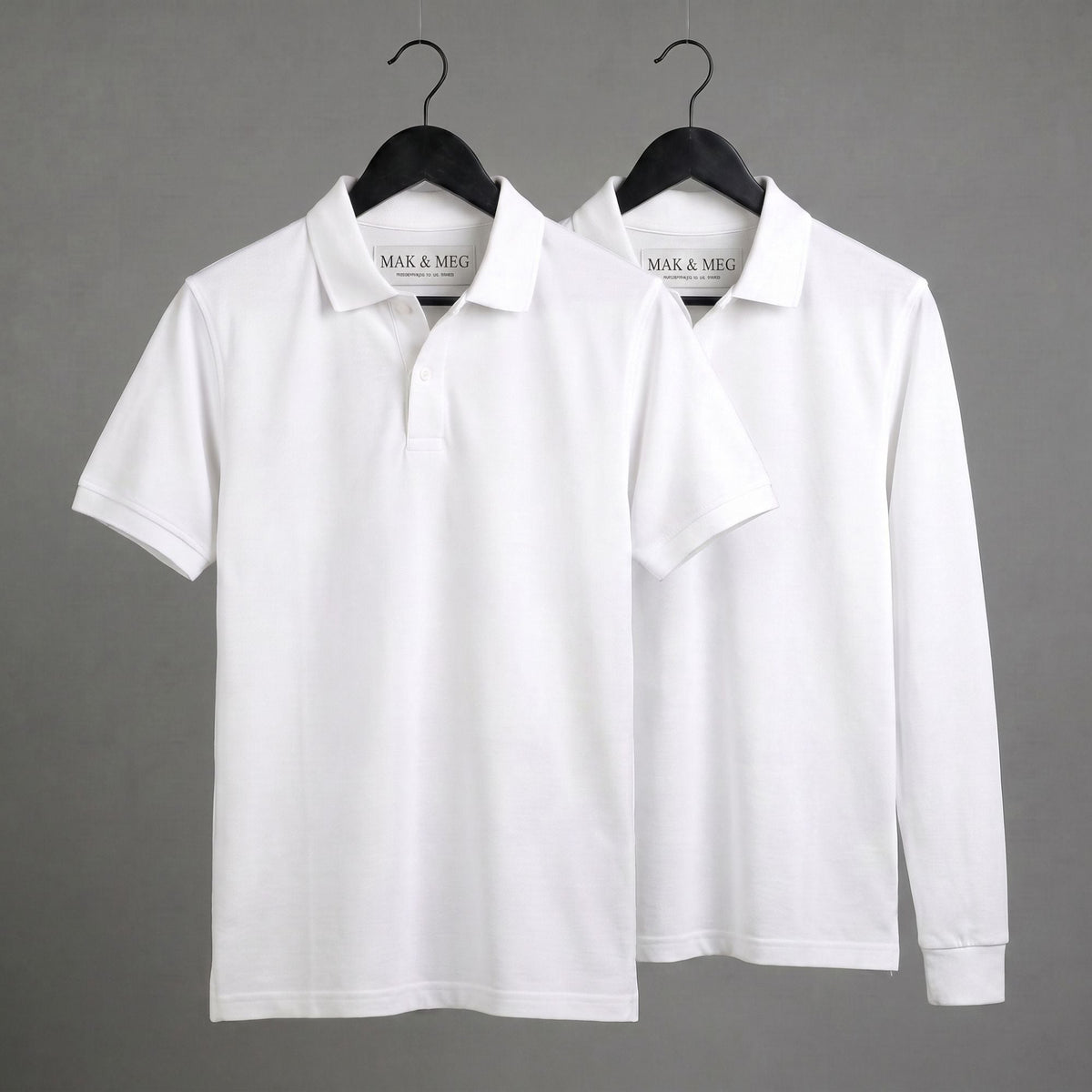 white polo shirts