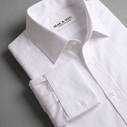 Poplin French Cuff White Shirt