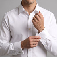 Poplin French Cuff White Shirt