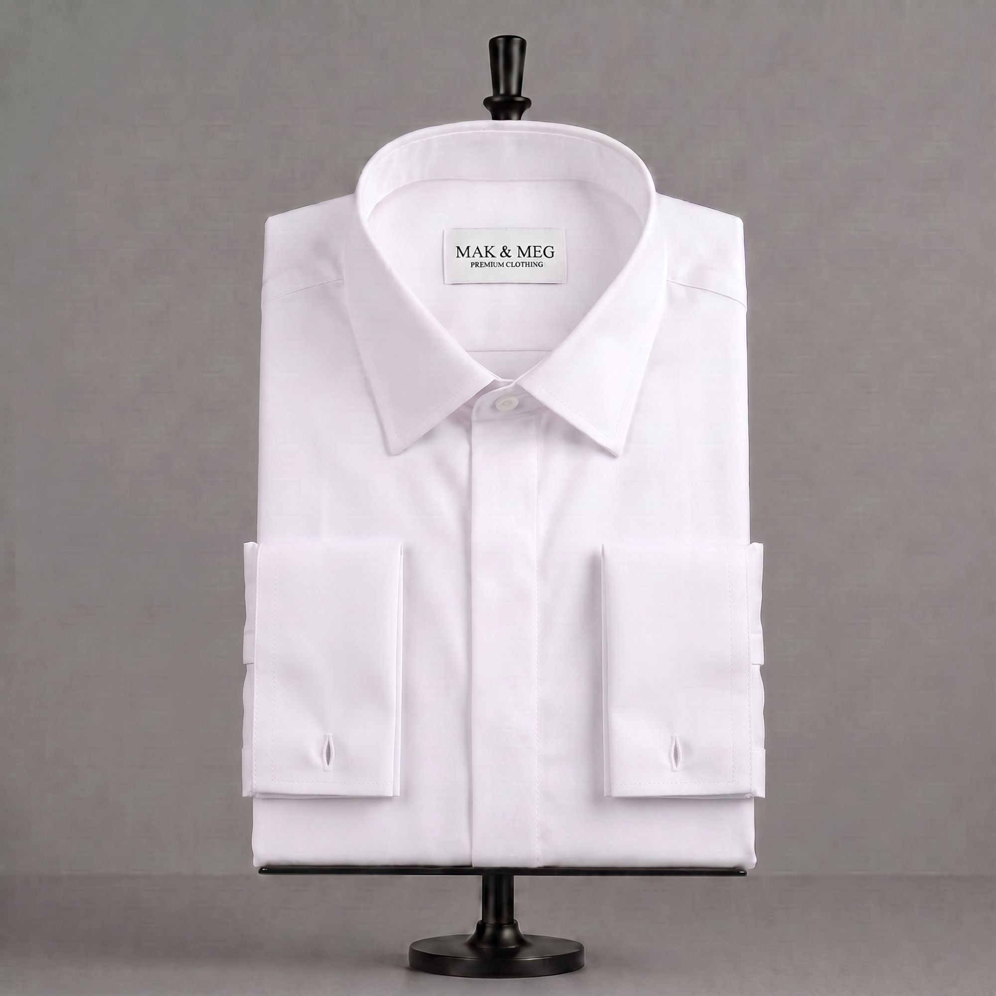 Poplin French Cuff White Shirt