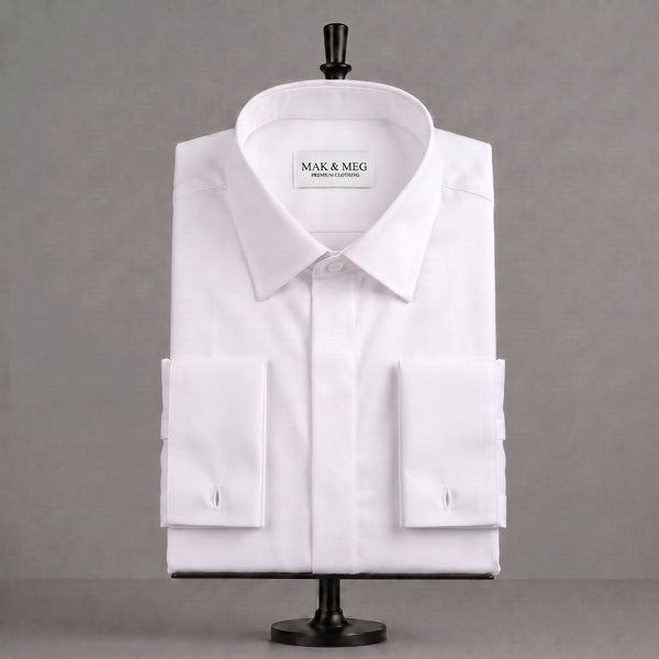 Poplin French Cuff White Shirt