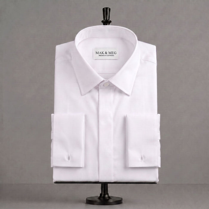 Poplin French Cuff White Shirt