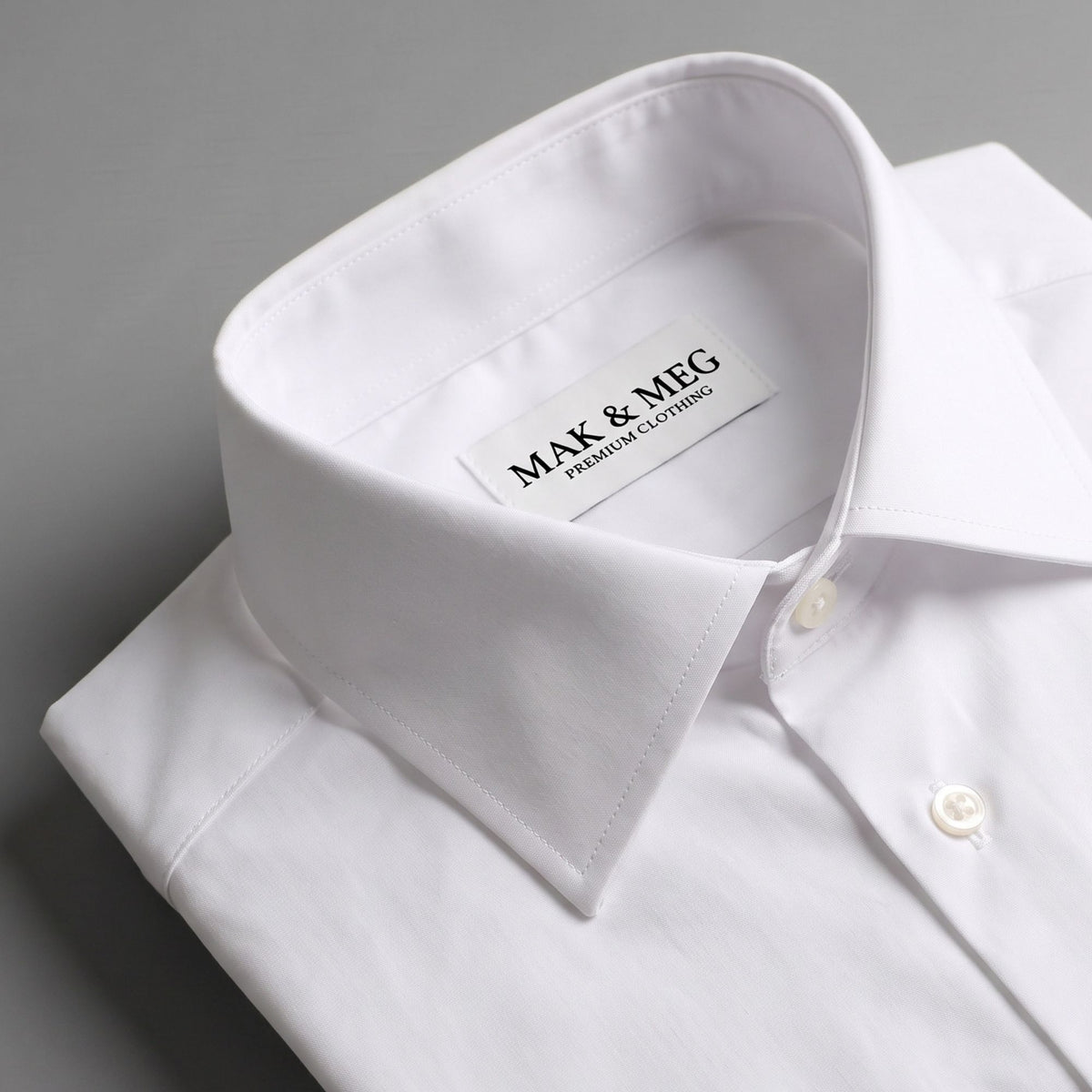 Poplin French Placket White Shirt