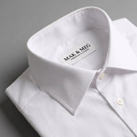 Poplin French Placket White Shirt