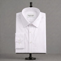 Poplin French Placket White Shirt