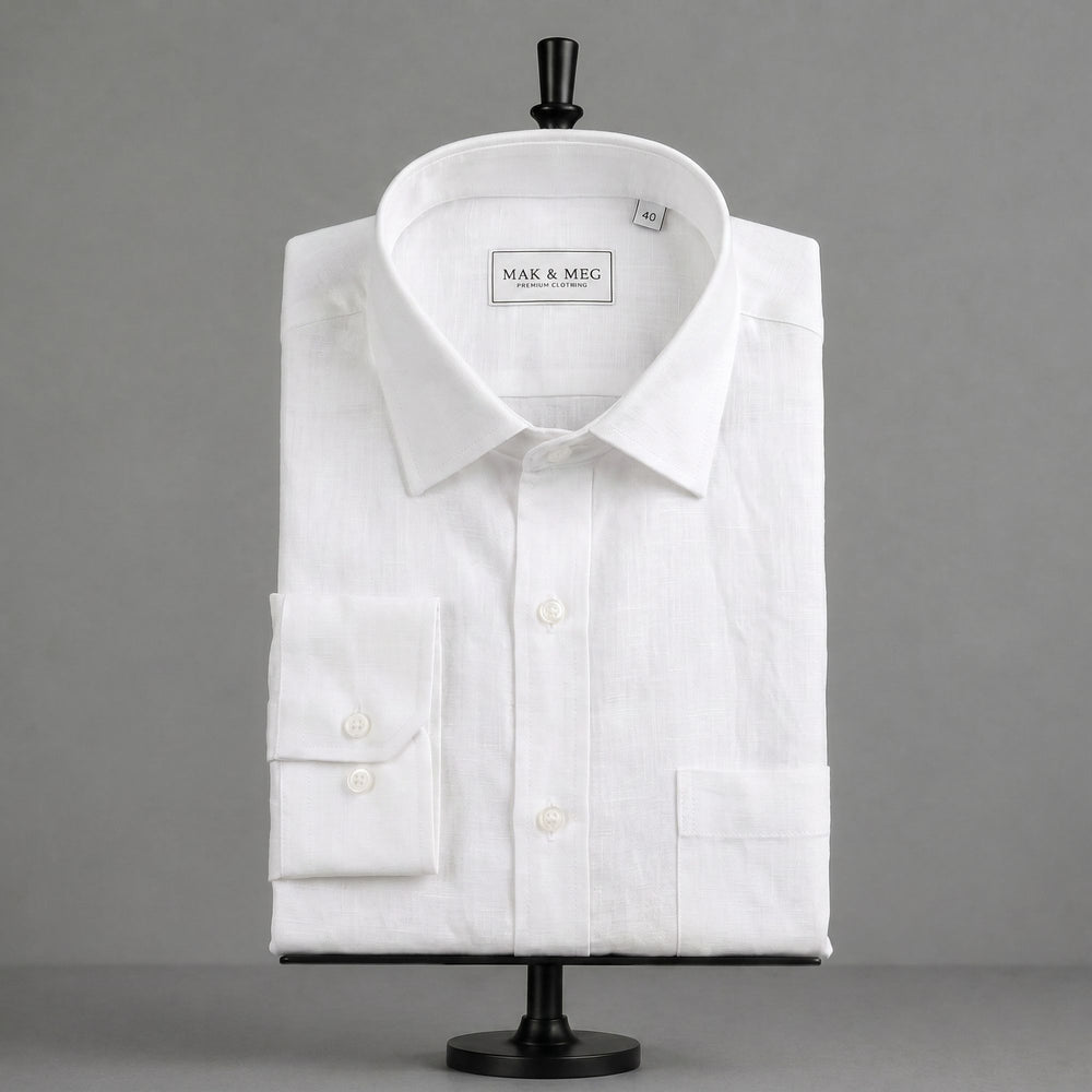 Pure Linen White Shirt