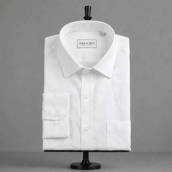 Pure Linen White Shirt