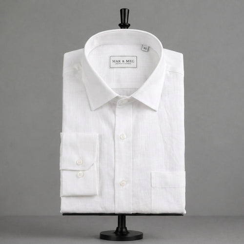 Pure Linen White Shirt