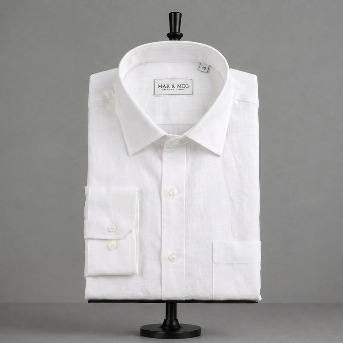 Pure Linen White Shirt