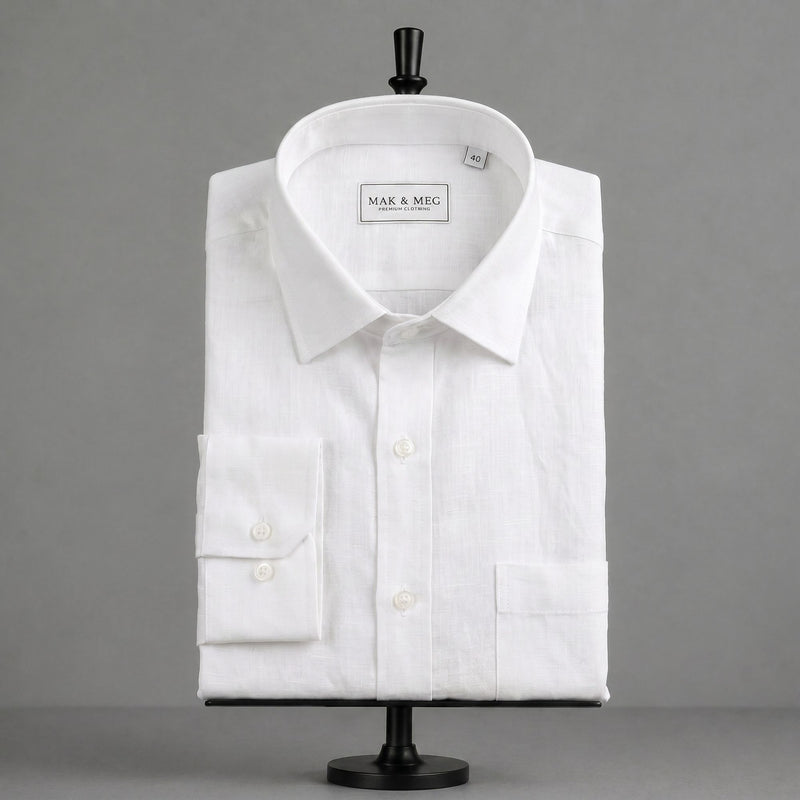 Pure Linen White Shirt