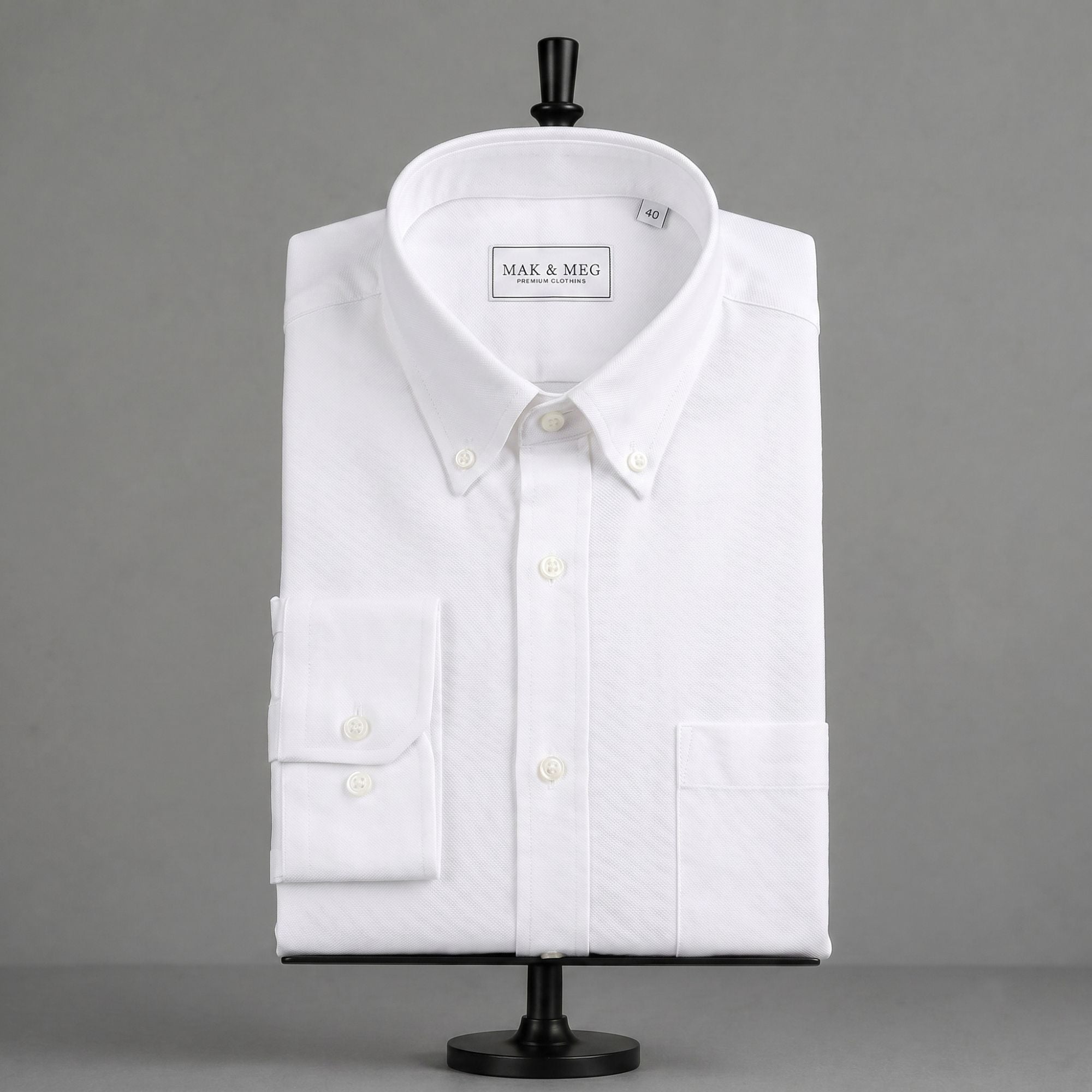 Royal Oxford Weave White Shirt