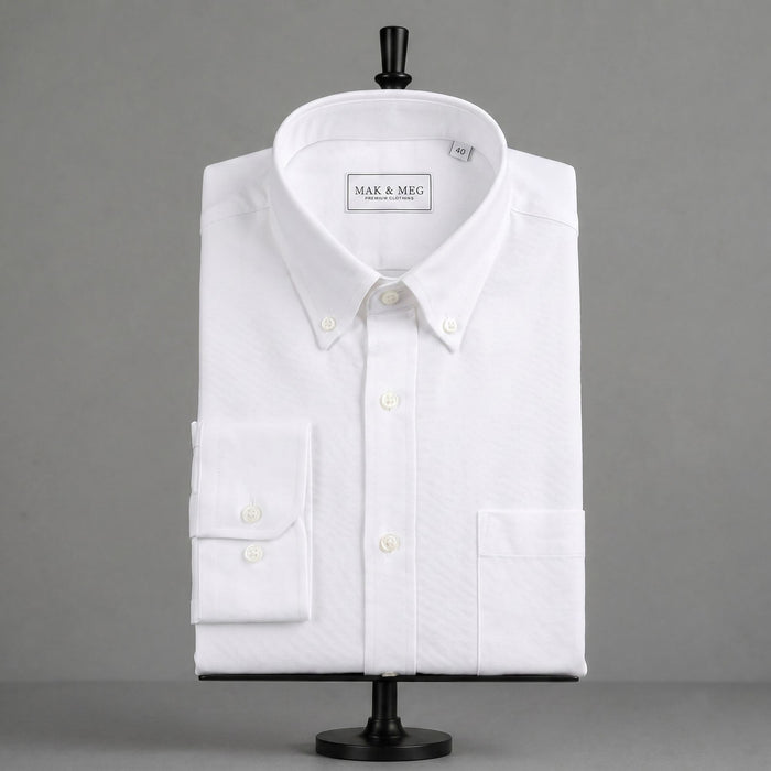 Royal Oxford Weave White Shirt