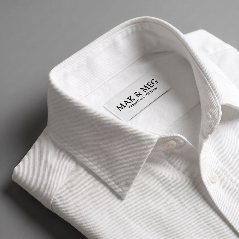 Twill Weave White Shirt