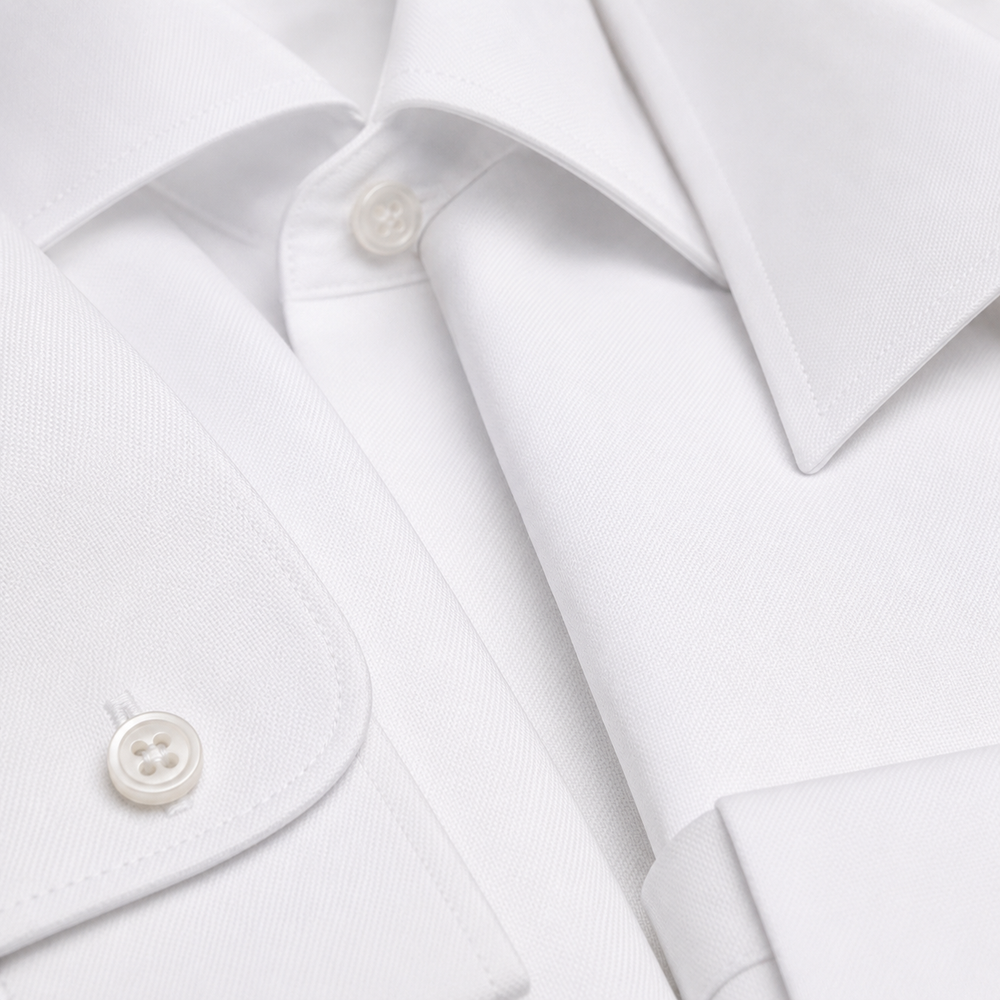 Twill Cotton White Shirt